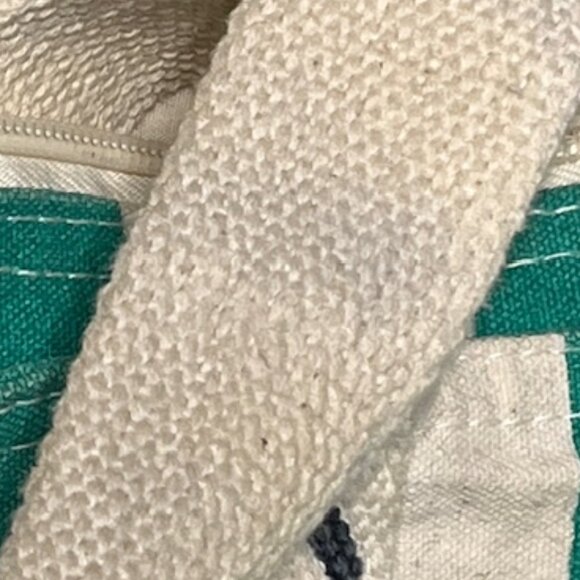 Caribbean Joe Striped Canvas Zip Shopping Beach Travel Tote Bag Extra Lg 22"x18" - Picture 14 of 16